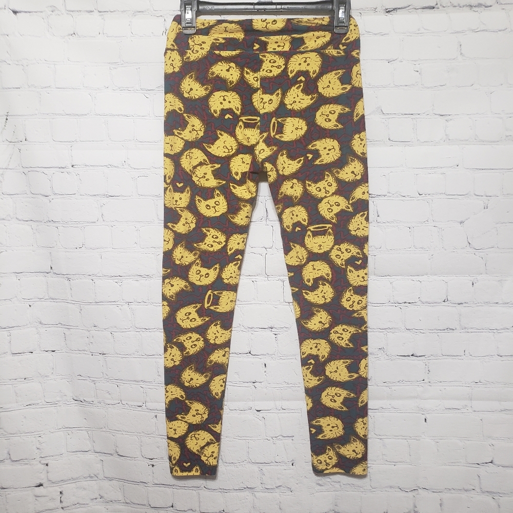 Lularoe OSFA Cute Kitty Leggings - Picture 3 of 5